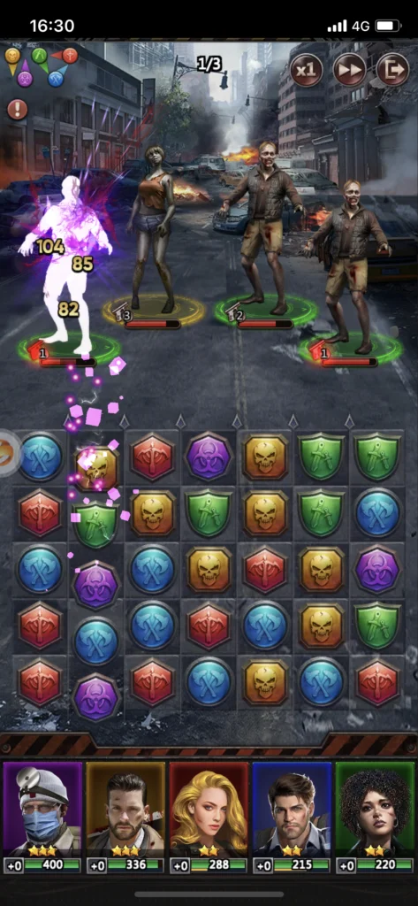 確認用 パズルのダメージ はじける